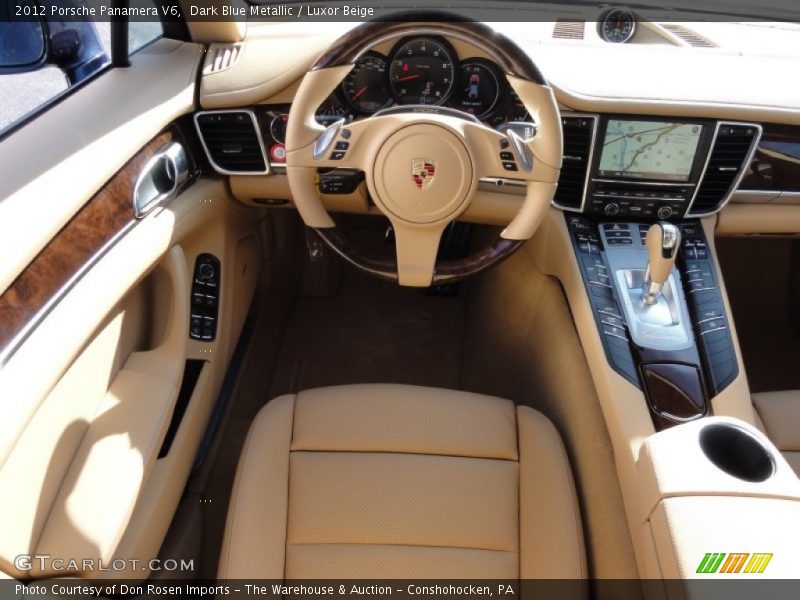 Dark Blue Metallic / Luxor Beige 2012 Porsche Panamera V6