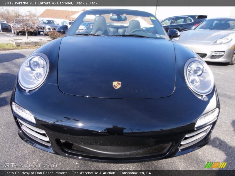 Black / Black 2012 Porsche 911 Carrera 4S Cabriolet