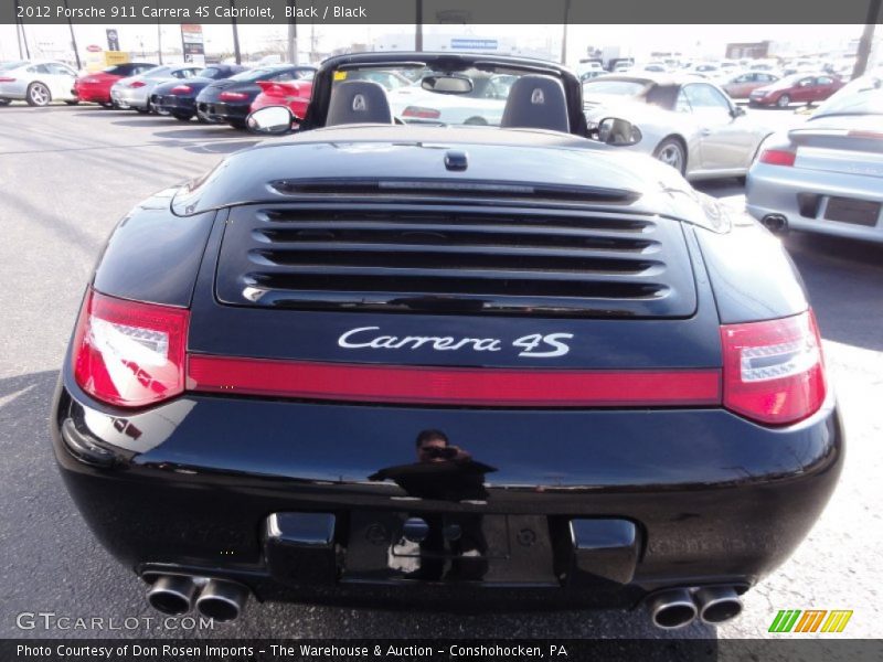 Black / Black 2012 Porsche 911 Carrera 4S Cabriolet