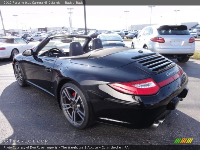 Black / Black 2012 Porsche 911 Carrera 4S Cabriolet