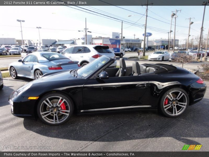 Black / Black 2012 Porsche 911 Carrera 4S Cabriolet