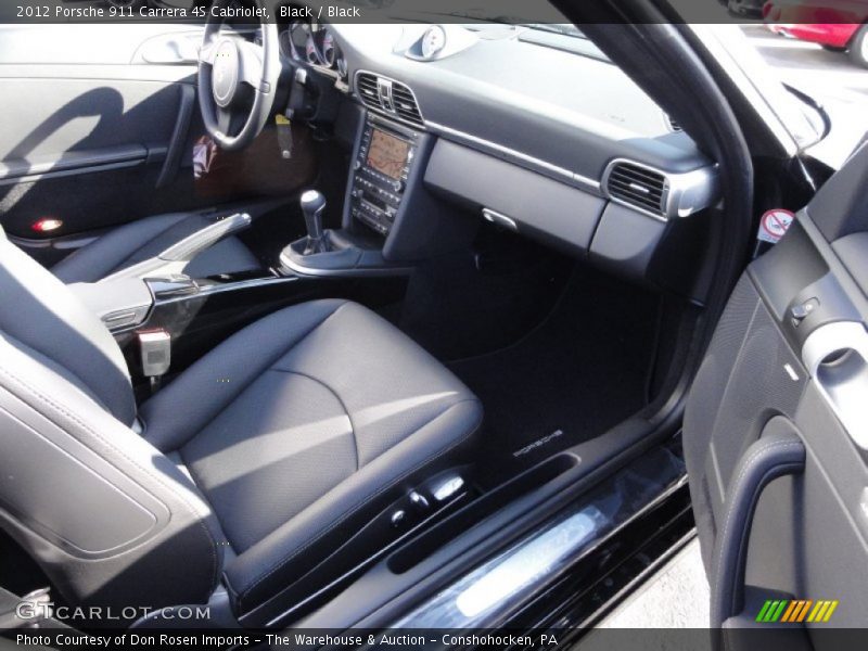 Black / Black 2012 Porsche 911 Carrera 4S Cabriolet