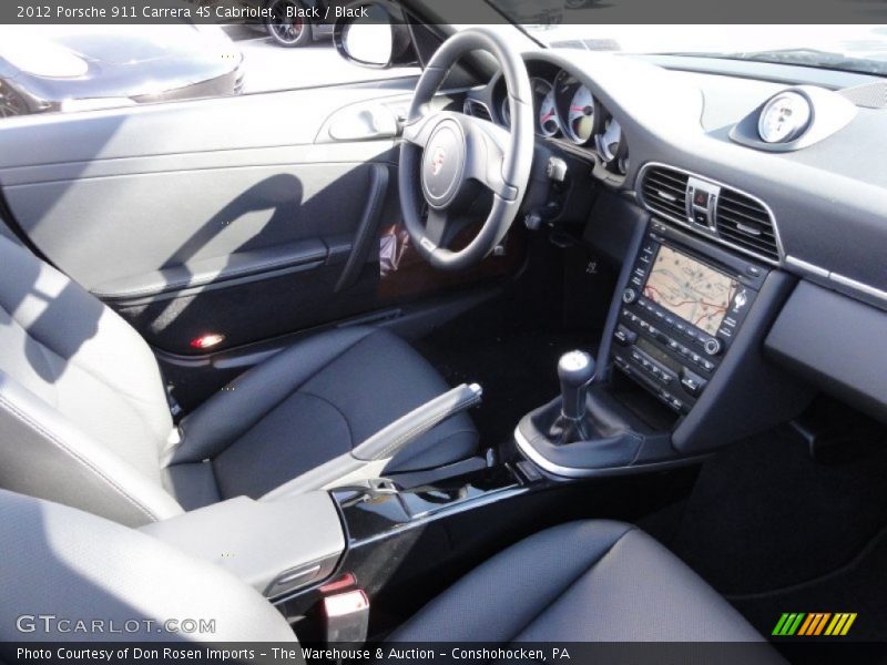 Black / Black 2012 Porsche 911 Carrera 4S Cabriolet