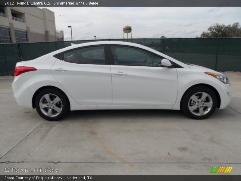 Shimmering White / Beige 2012 Hyundai Elantra GLS