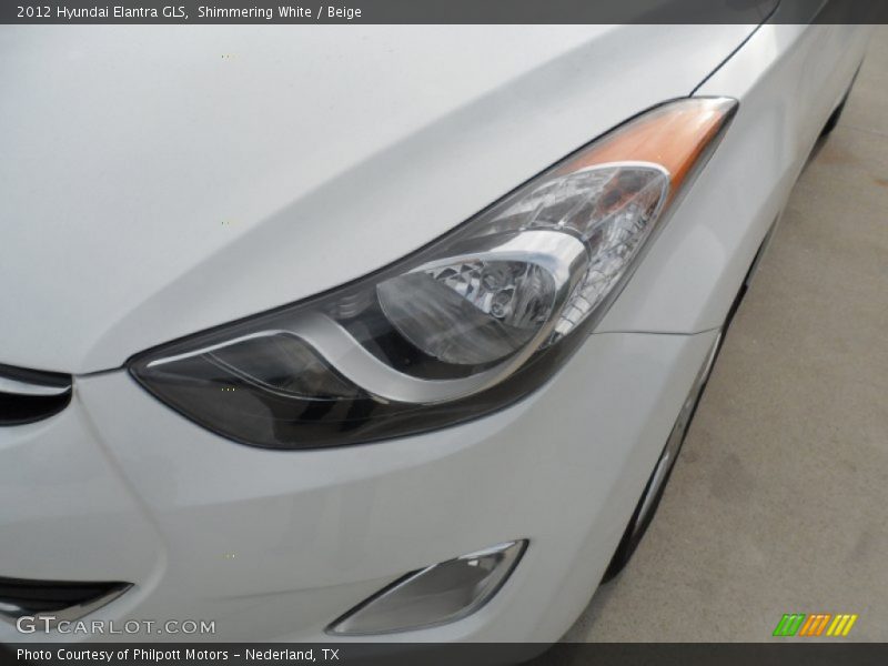 Shimmering White / Beige 2012 Hyundai Elantra GLS