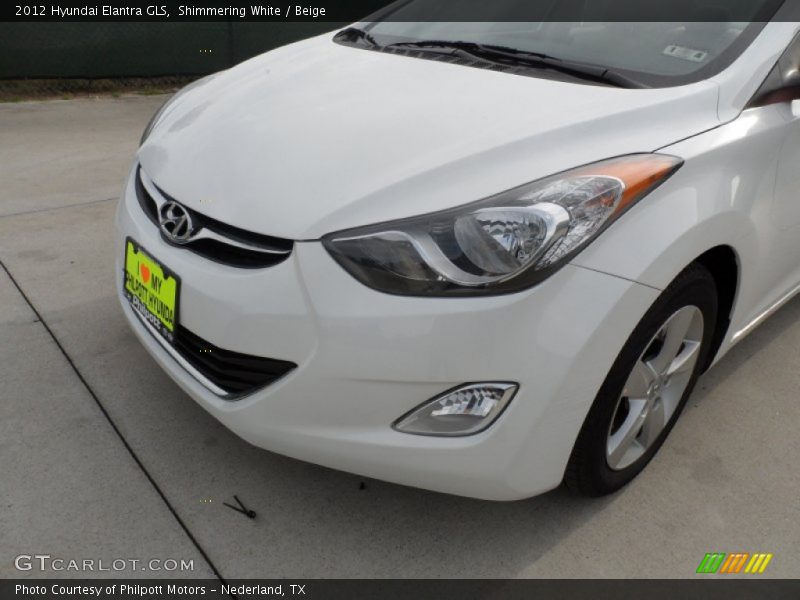 Shimmering White / Beige 2012 Hyundai Elantra GLS