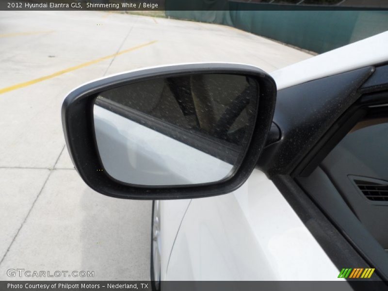 Shimmering White / Beige 2012 Hyundai Elantra GLS