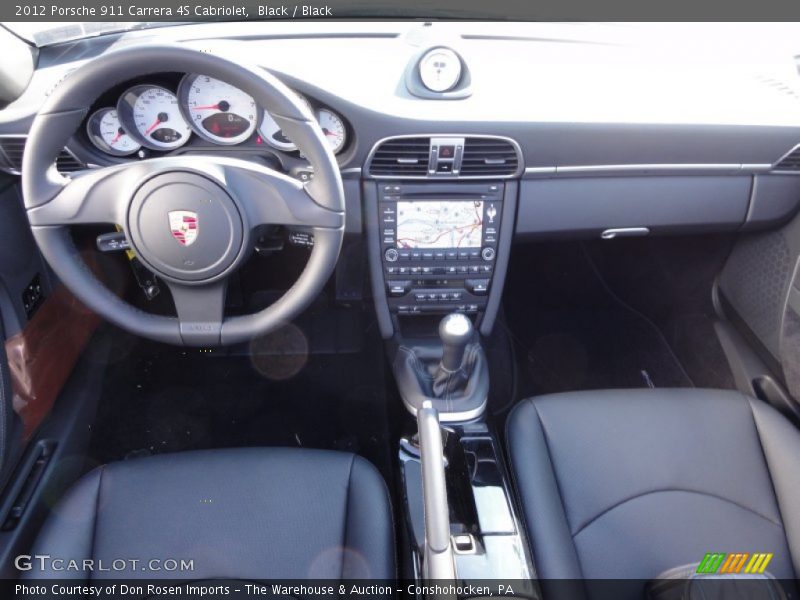 Black / Black 2012 Porsche 911 Carrera 4S Cabriolet