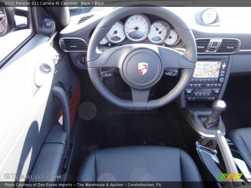 Black / Black 2012 Porsche 911 Carrera 4S Cabriolet