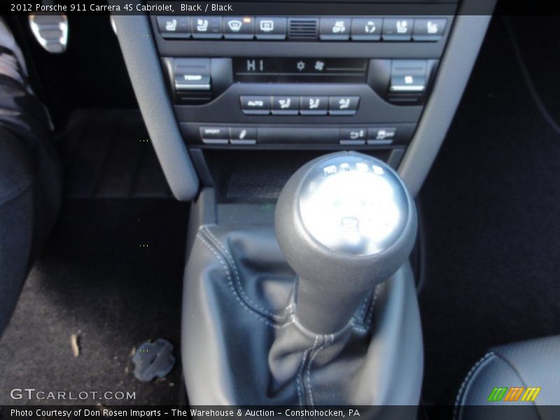 Black / Black 2012 Porsche 911 Carrera 4S Cabriolet