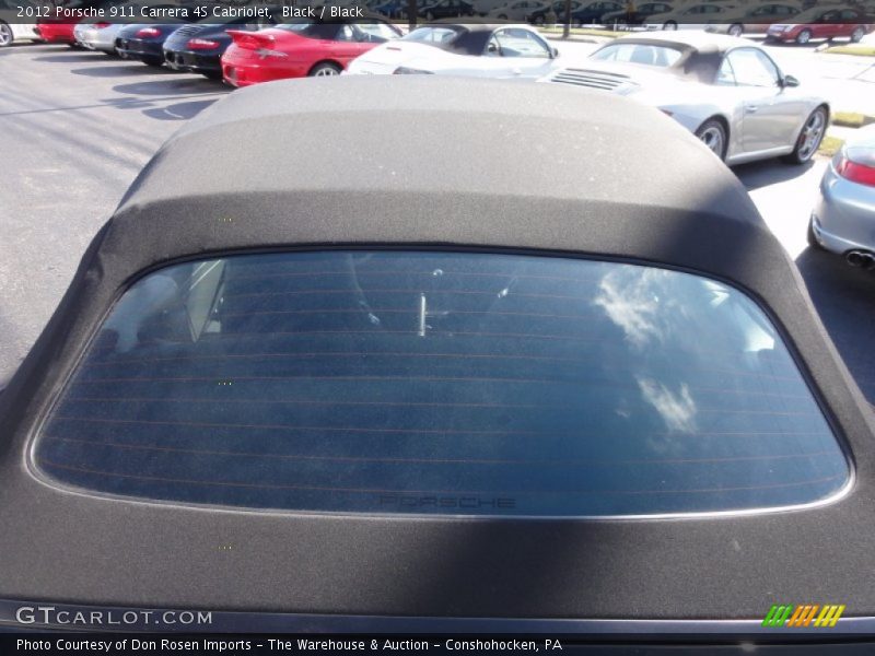Black / Black 2012 Porsche 911 Carrera 4S Cabriolet
