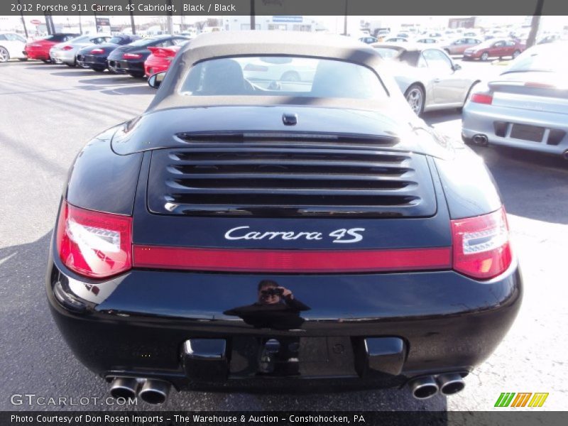 Black / Black 2012 Porsche 911 Carrera 4S Cabriolet