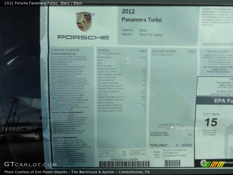 Turbo MSRP - 2012 Porsche Panamera Turbo