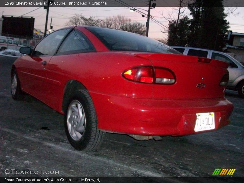 Bright Red / Graphite 1999 Chevrolet Cavalier RS Coupe