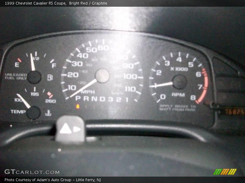 Bright Red / Graphite 1999 Chevrolet Cavalier RS Coupe