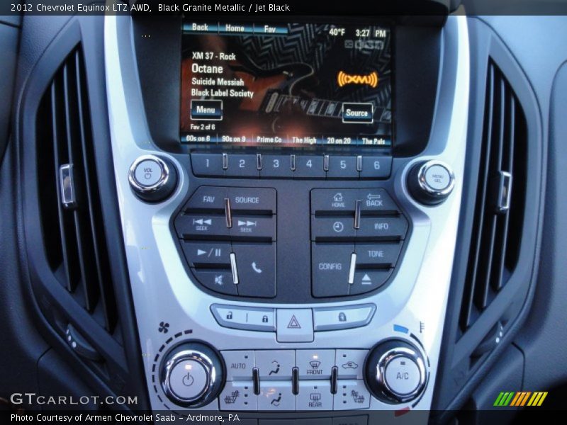 Black Granite Metallic / Jet Black 2012 Chevrolet Equinox LTZ AWD