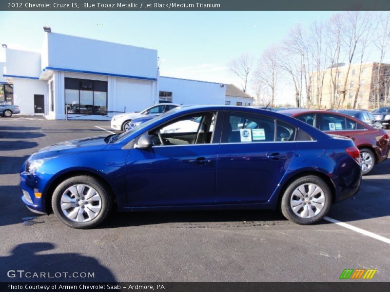 Blue Topaz Metallic / Jet Black/Medium Titanium 2012 Chevrolet Cruze LS