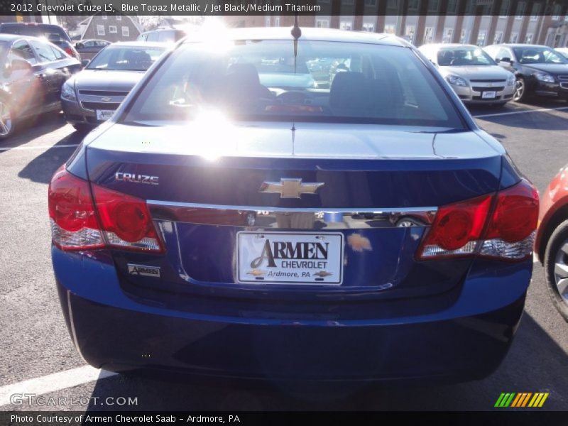 Blue Topaz Metallic / Jet Black/Medium Titanium 2012 Chevrolet Cruze LS