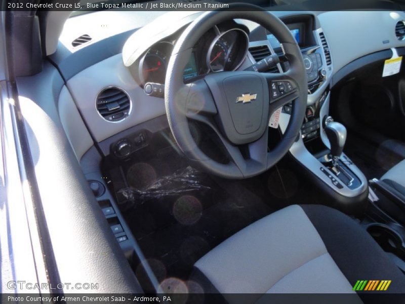 Blue Topaz Metallic / Jet Black/Medium Titanium 2012 Chevrolet Cruze LS