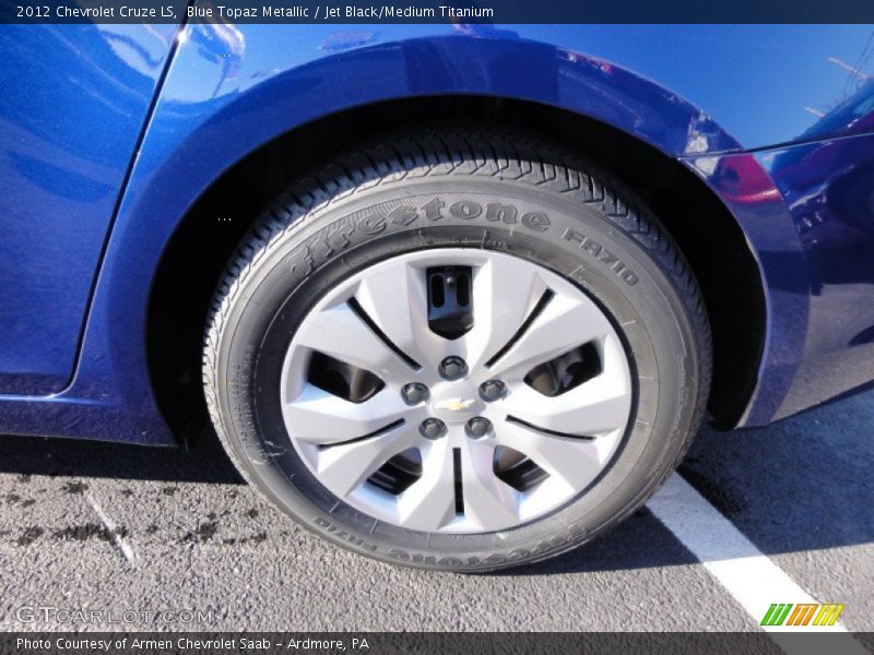 Blue Topaz Metallic / Jet Black/Medium Titanium 2012 Chevrolet Cruze LS