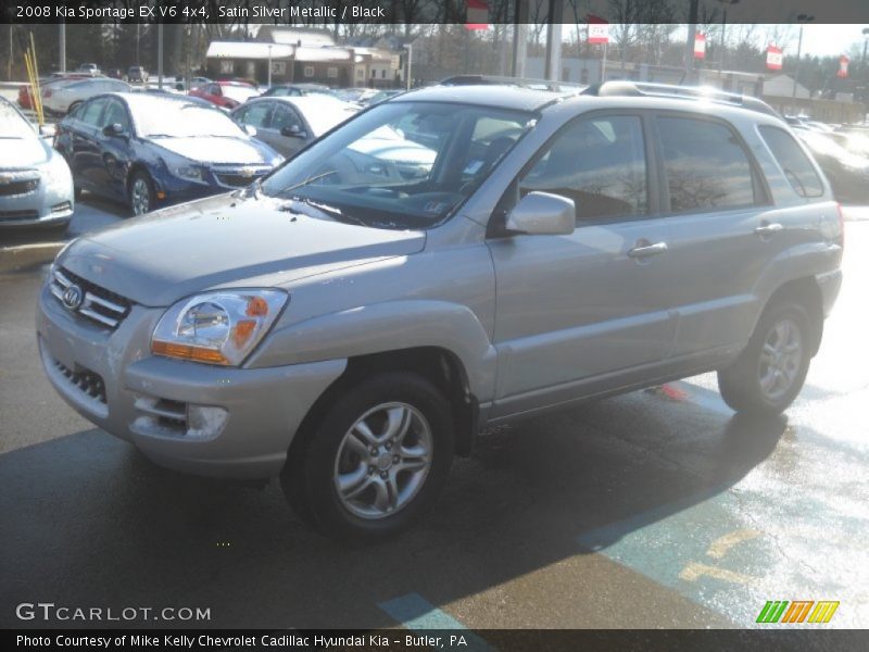 Satin Silver Metallic / Black 2008 Kia Sportage EX V6 4x4