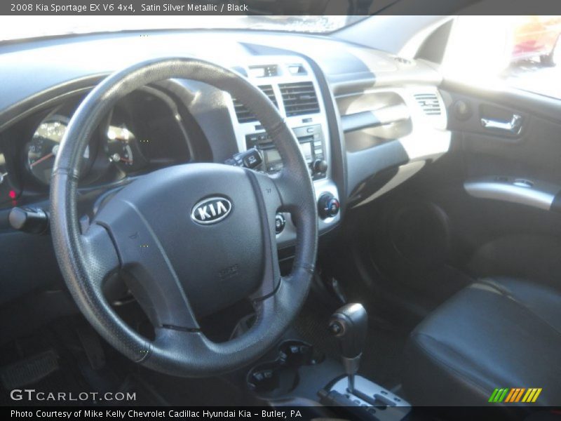 Satin Silver Metallic / Black 2008 Kia Sportage EX V6 4x4