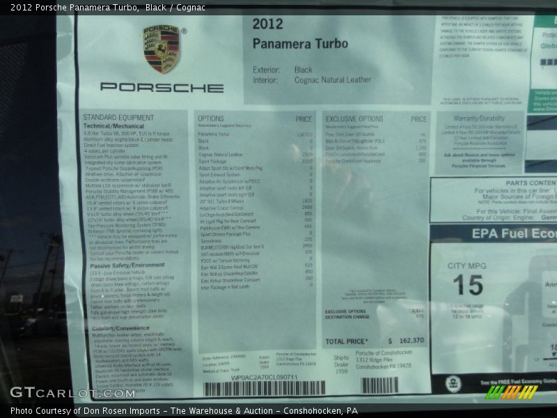 Turbo MSRP - 2012 Porsche Panamera Turbo