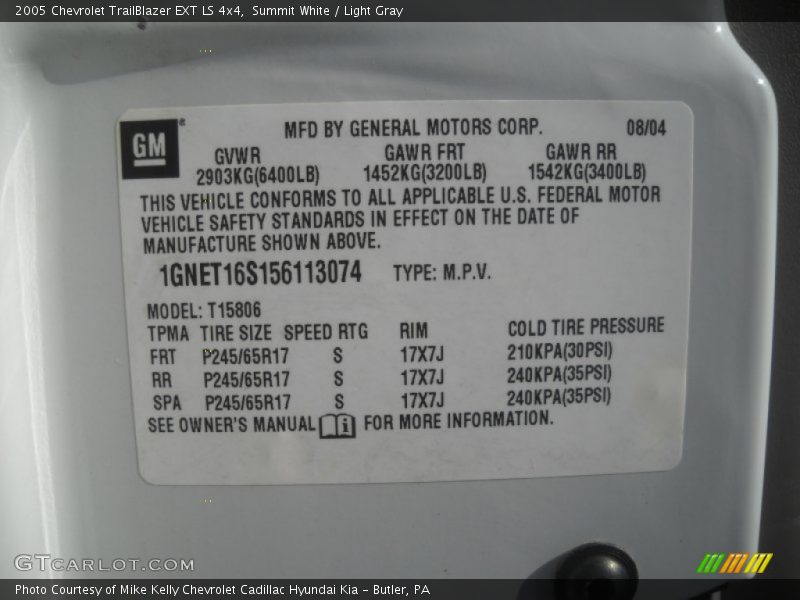 Summit White / Light Gray 2005 Chevrolet TrailBlazer EXT LS 4x4