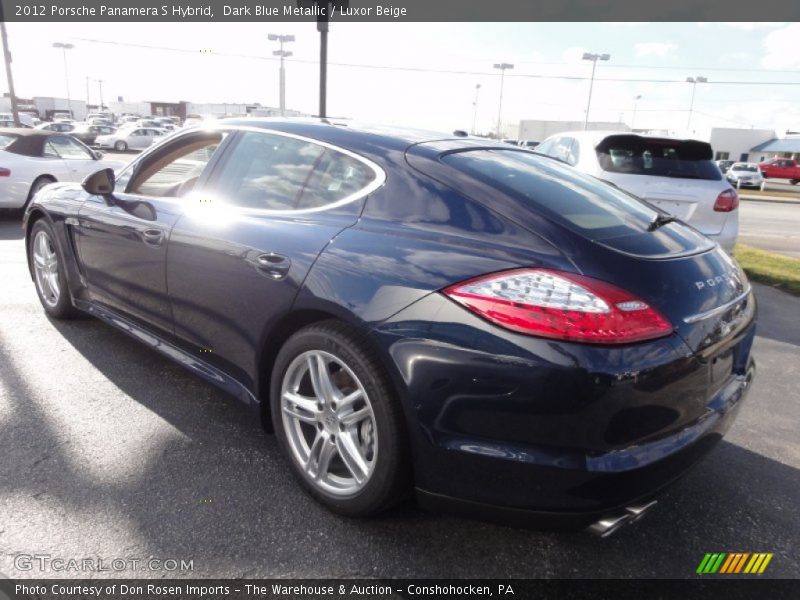 Dark Blue Metallic / Luxor Beige 2012 Porsche Panamera S Hybrid