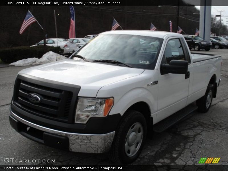 Oxford White / Stone/Medium Stone 2009 Ford F150 XL Regular Cab