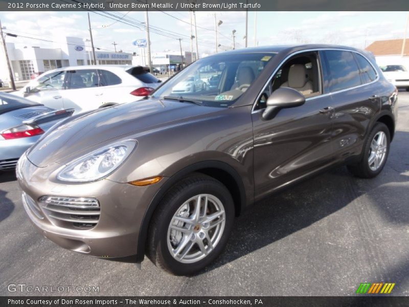 Umber Brown Metallic / Umber Brown/Light Tartufo 2012 Porsche Cayenne S Hybrid