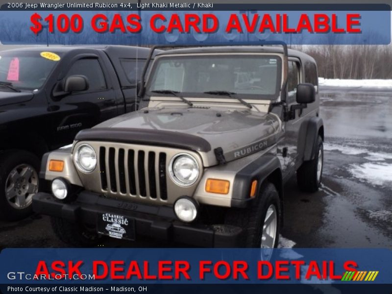Light Khaki Metallic / Khaki 2006 Jeep Wrangler Unlimited Rubicon 4x4