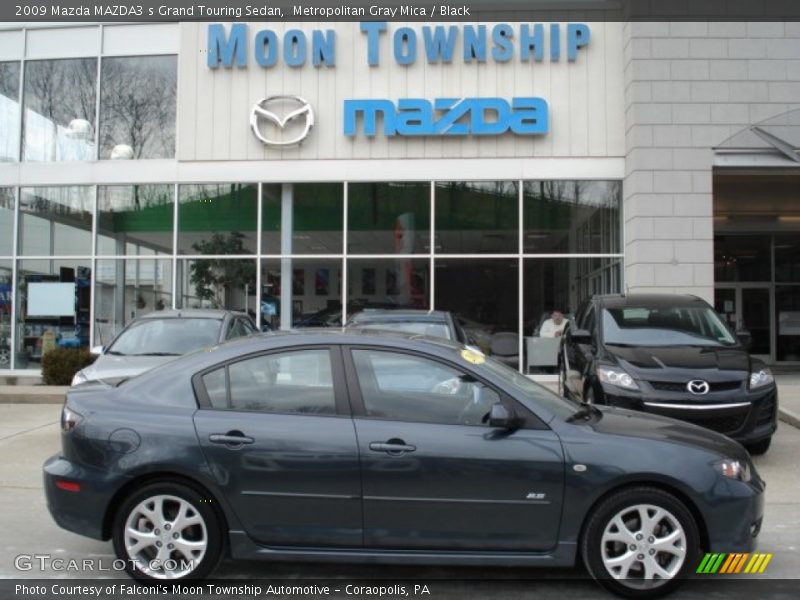 Metropolitan Gray Mica / Black 2009 Mazda MAZDA3 s Grand Touring Sedan