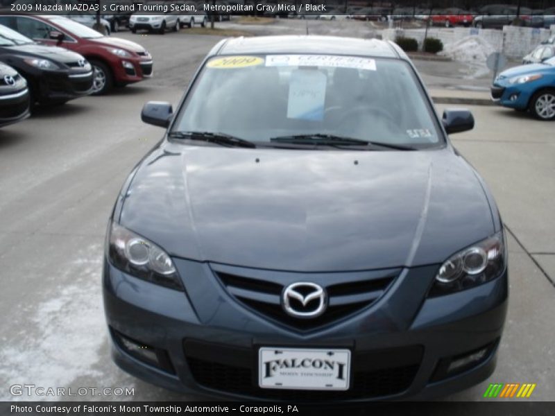 Metropolitan Gray Mica / Black 2009 Mazda MAZDA3 s Grand Touring Sedan