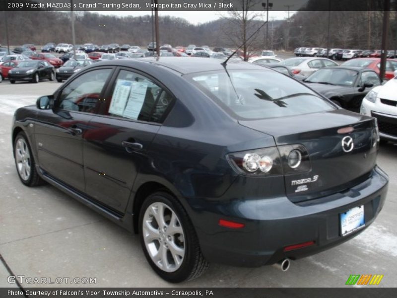 Metropolitan Gray Mica / Black 2009 Mazda MAZDA3 s Grand Touring Sedan