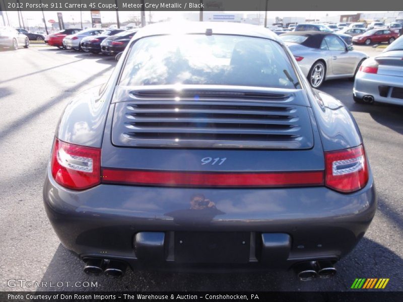 Meteor Grey Metallic / Black 2012 Porsche 911 Carrera 4S Coupe