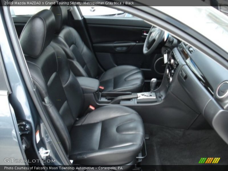 Metropolitan Gray Mica / Black 2009 Mazda MAZDA3 s Grand Touring Sedan