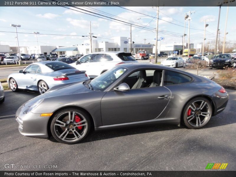 Meteor Grey Metallic / Black 2012 Porsche 911 Carrera 4S Coupe