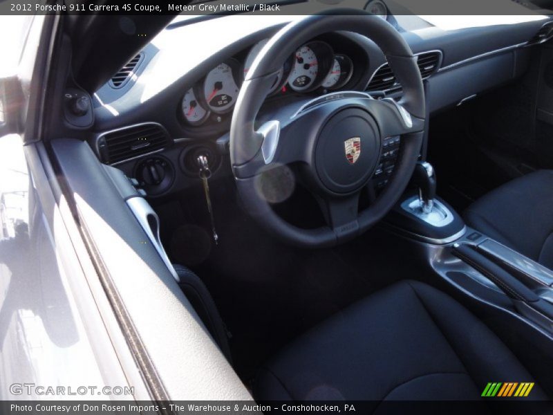 Meteor Grey Metallic / Black 2012 Porsche 911 Carrera 4S Coupe