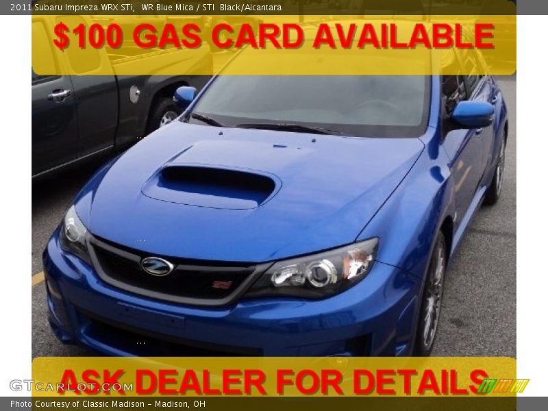 WR Blue Mica / STI  Black/Alcantara 2011 Subaru Impreza WRX STi