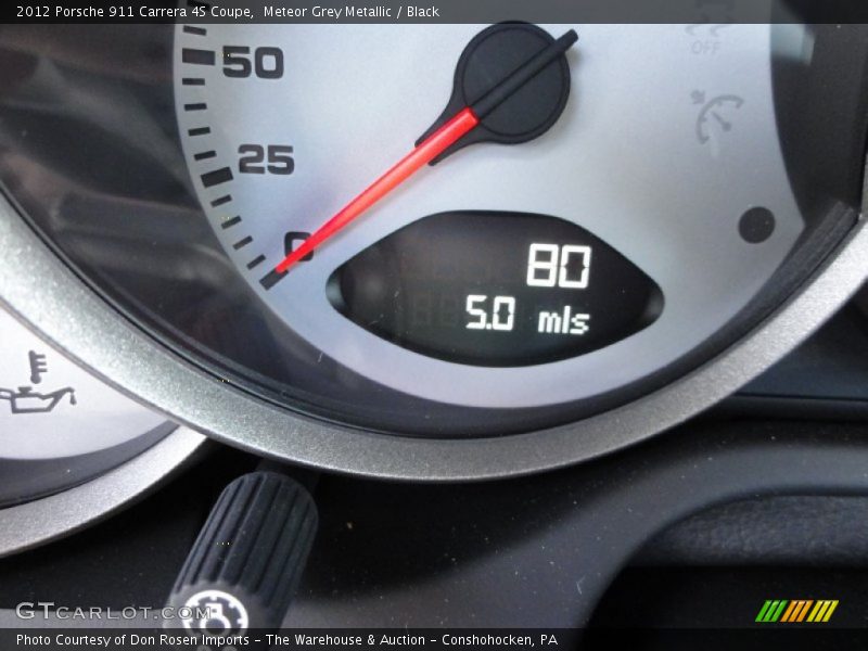 Meteor Grey Metallic / Black 2012 Porsche 911 Carrera 4S Coupe