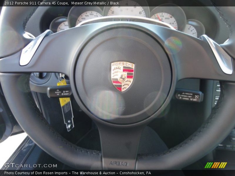 Meteor Grey Metallic / Black 2012 Porsche 911 Carrera 4S Coupe