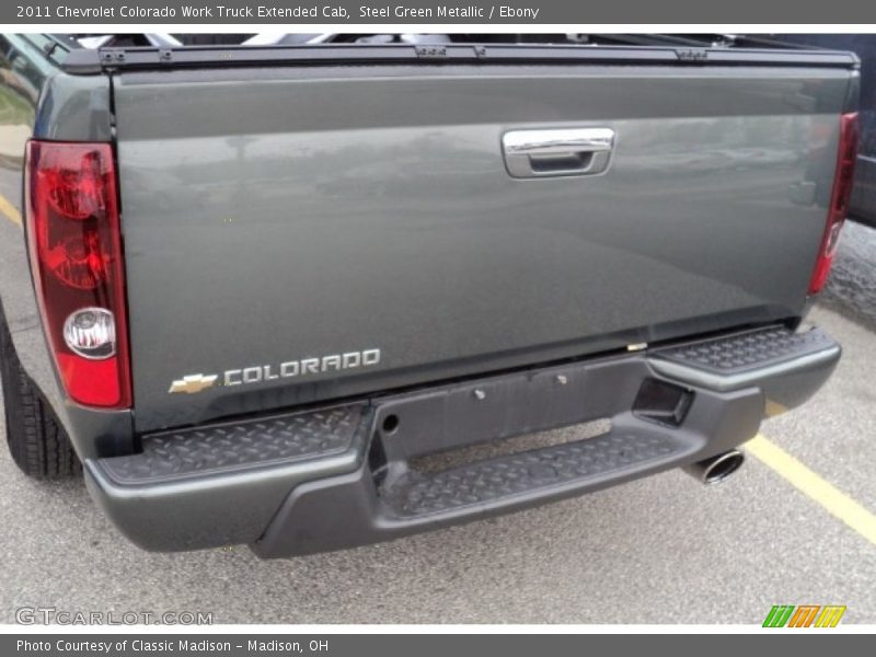 Steel Green Metallic / Ebony 2011 Chevrolet Colorado Work Truck Extended Cab