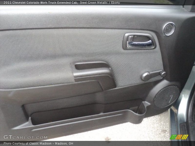 Steel Green Metallic / Ebony 2011 Chevrolet Colorado Work Truck Extended Cab