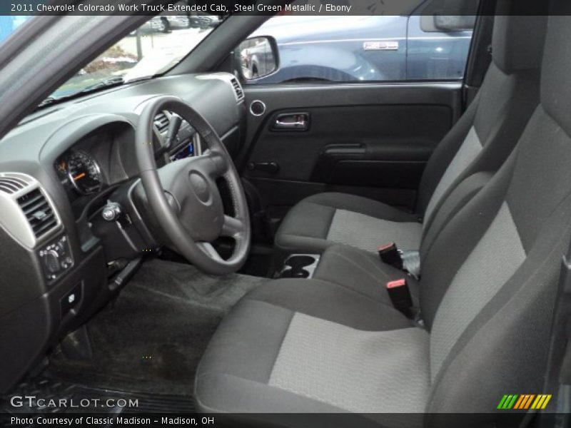 Steel Green Metallic / Ebony 2011 Chevrolet Colorado Work Truck Extended Cab