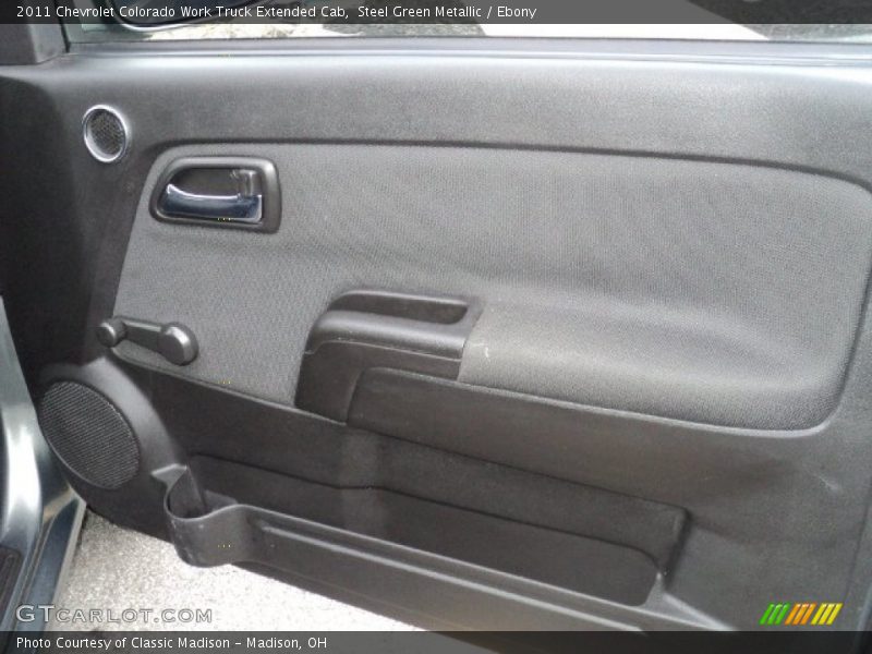 Steel Green Metallic / Ebony 2011 Chevrolet Colorado Work Truck Extended Cab