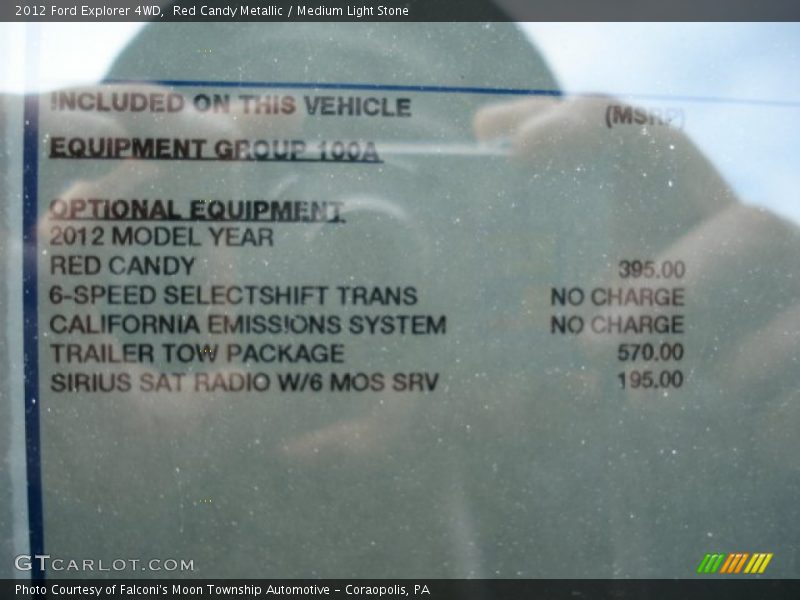 Red Candy Metallic / Medium Light Stone 2012 Ford Explorer 4WD
