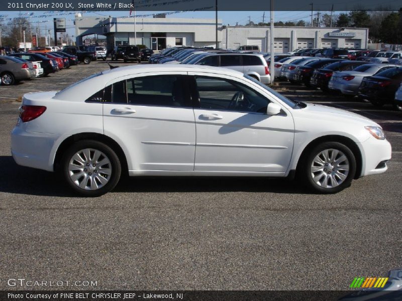 Stone White / Black 2011 Chrysler 200 LX