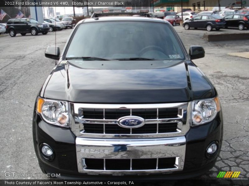 Ebony Black / Charcoal Black 2012 Ford Escape Limited V6 4WD