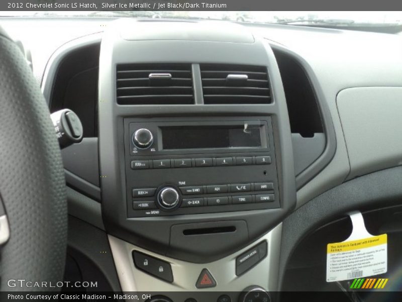 Silver Ice Metallic / Jet Black/Dark Titanium 2012 Chevrolet Sonic LS Hatch